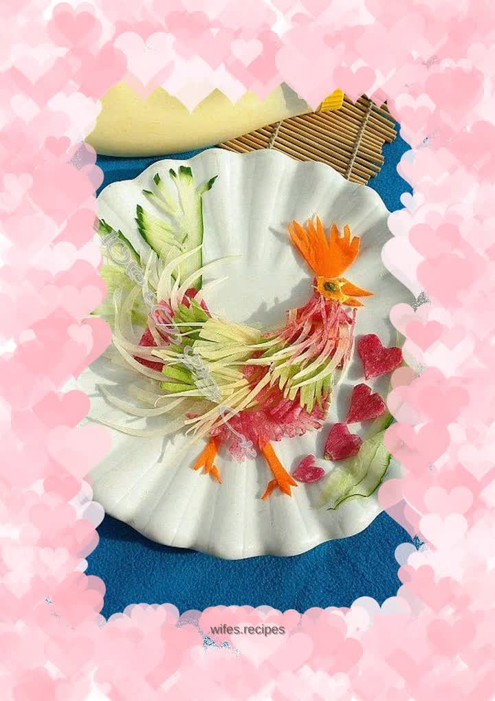 Colorful Golden Chicken ~ Mixed Salad