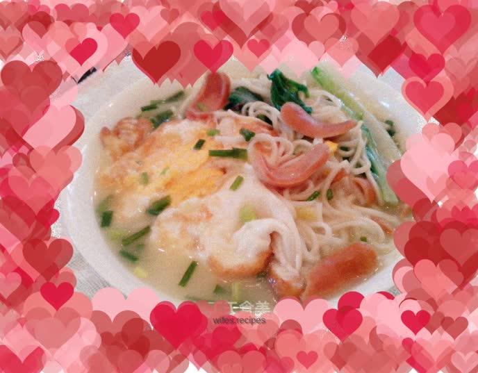 "Crispy Sausage Egg Noodles" - simple, quick and nutritious