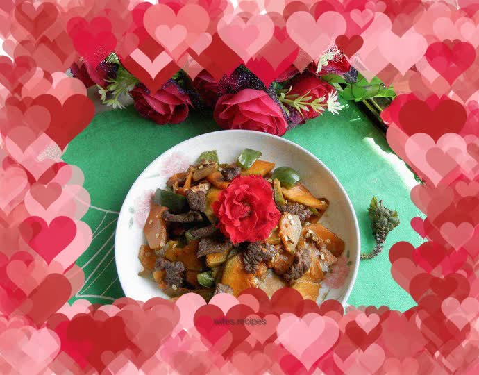 Stir-fried beef with pumpkin
