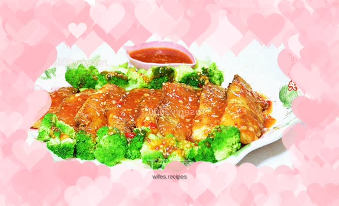 Fish cubes in Thai sauce