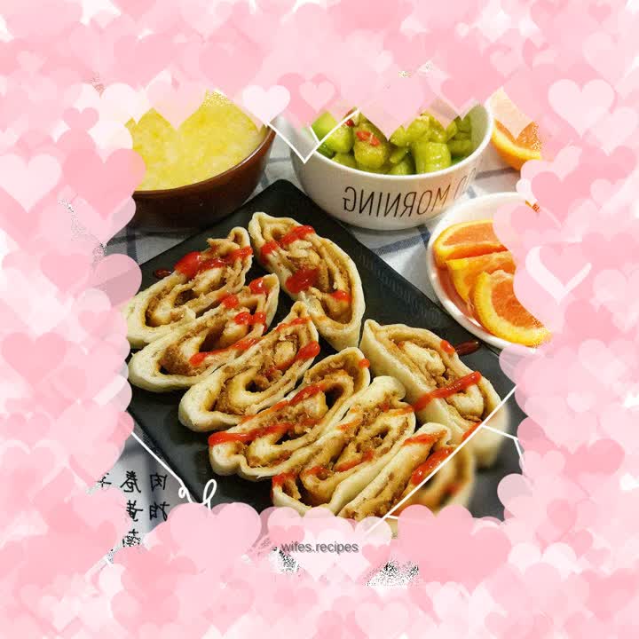 【Student Breakfast】Knife-cut meat rolls