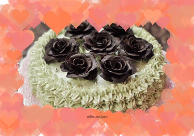 Chocolate Golden Chiffon Birthday Cake