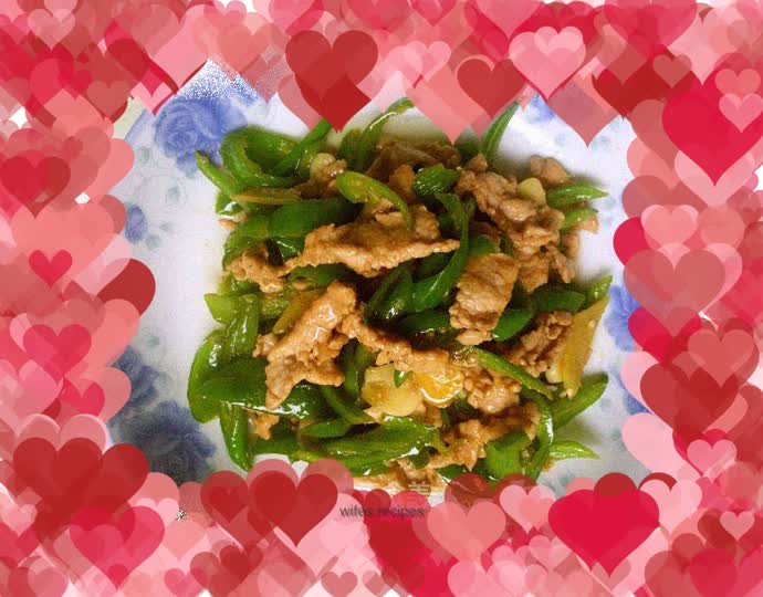 Stir-fried pork with green pepper