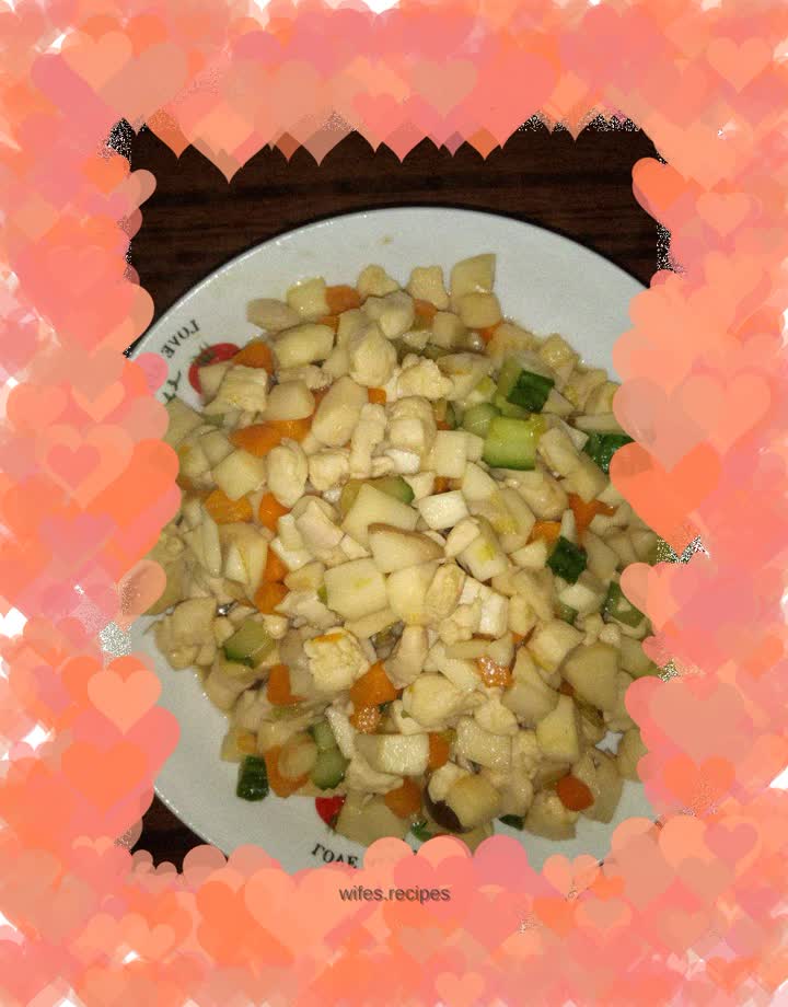 King Oyster Mushroom, Cucumber and Chicken