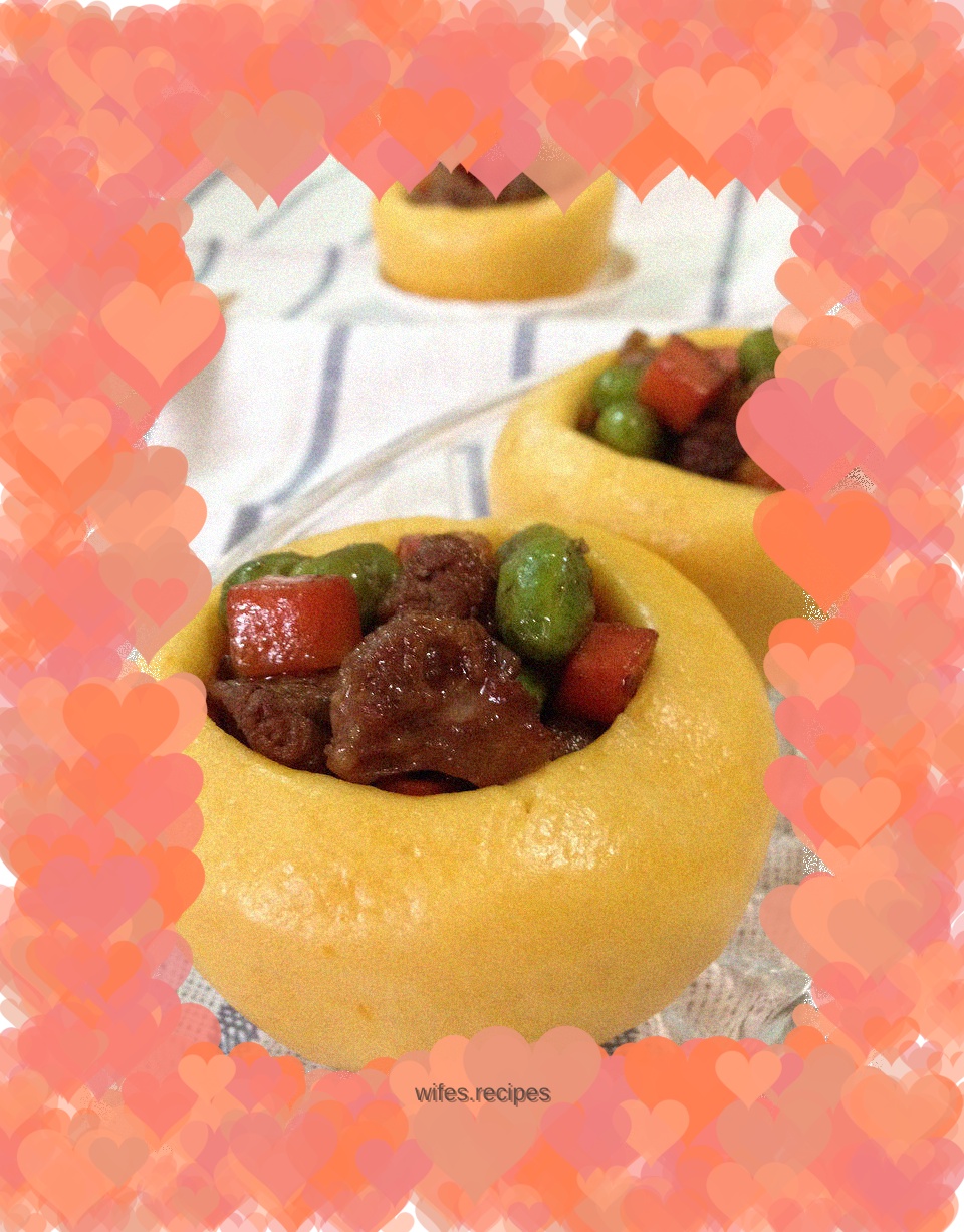 Golden Pumpkin Steamed Bun - A golden cornucopia of good fortune for the New Year