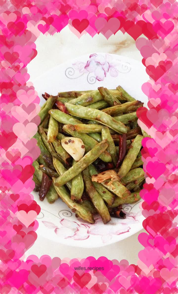 Stir-fried green beans (rarely oil version)