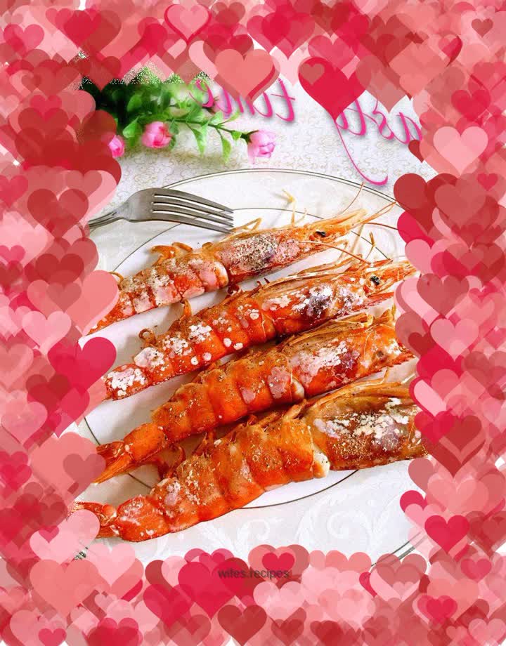 Salt grilled prawns