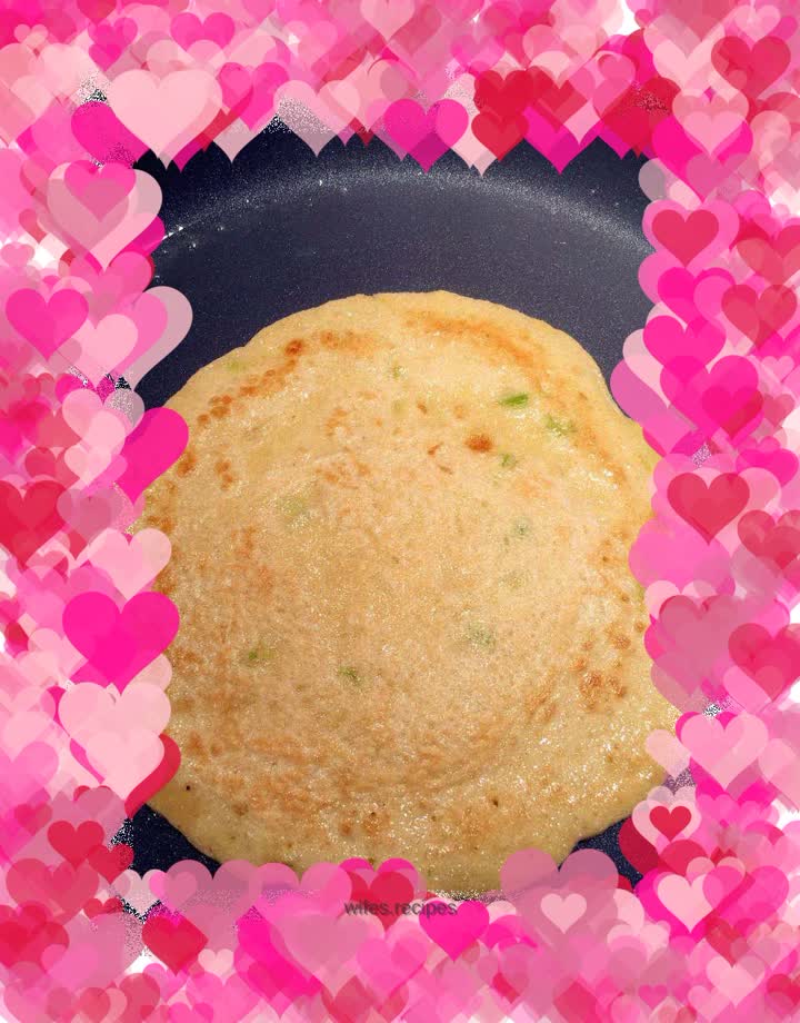 Quick breakfast - chewy chive egg pancake