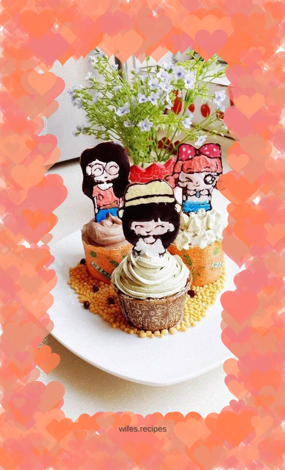 Three Sisters Flower Cupcakes