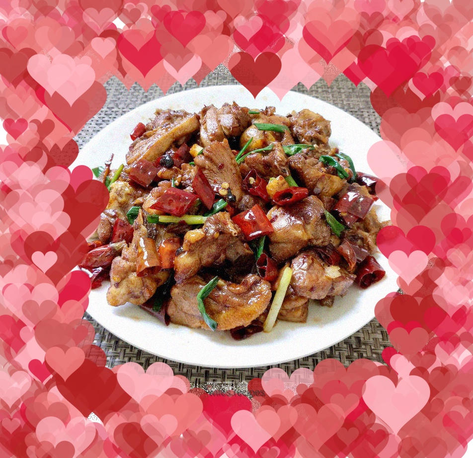 Stir-fried duck meat
