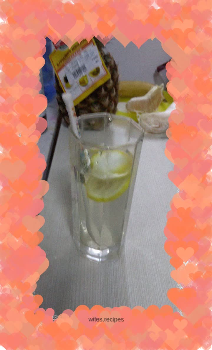 A cup of honey lemonade in the morning in winter