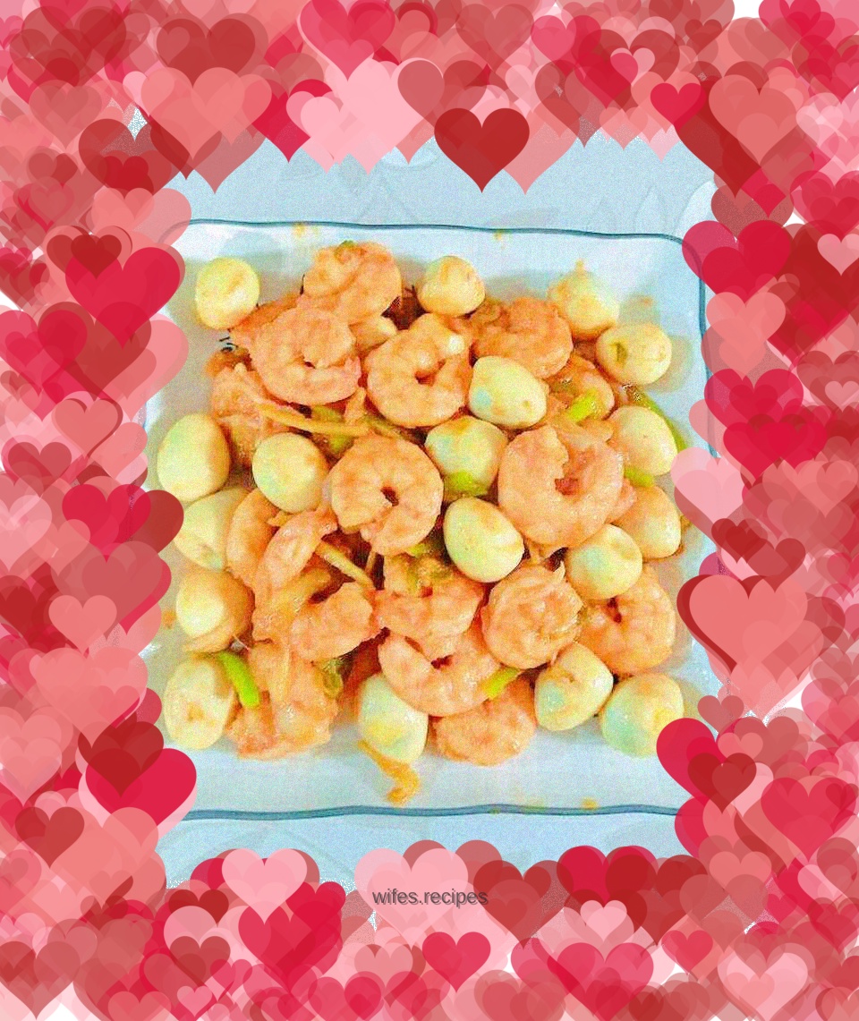 Grilled Shrimp with Quail Eggs