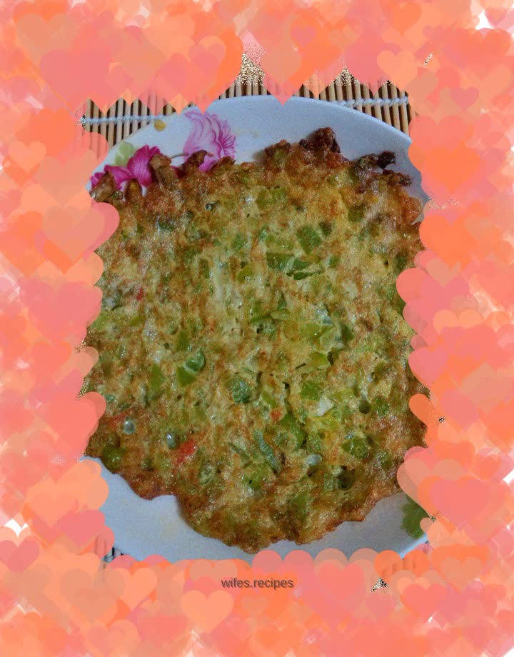 Green pepper omelette