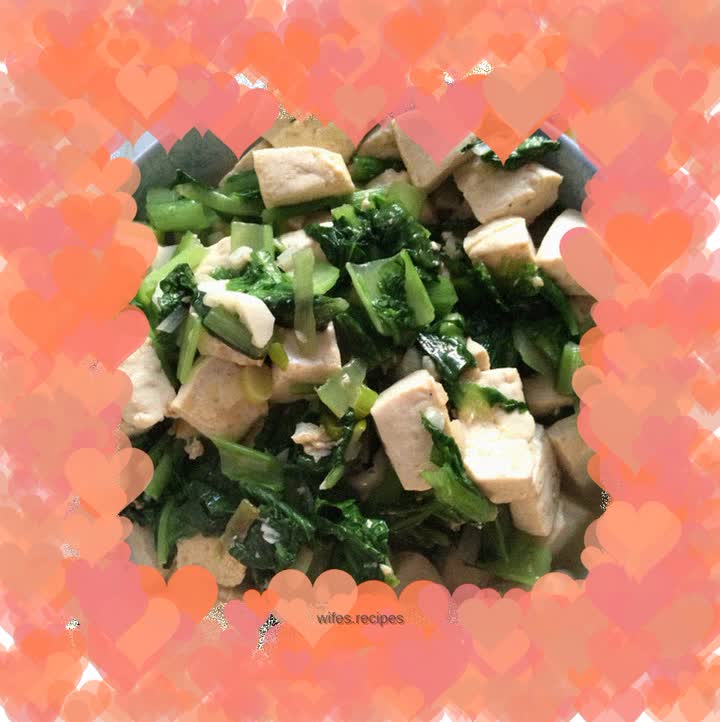 Stir-fried tofu with Chinese cabbage