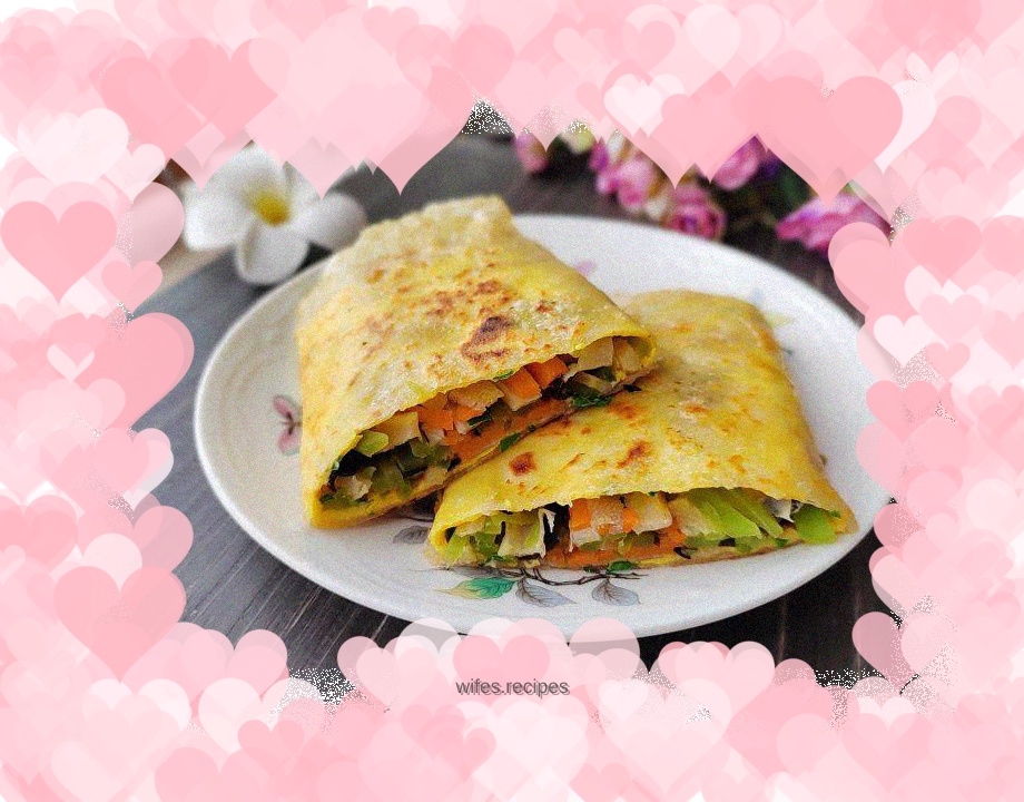 Egg and vegetable burrito