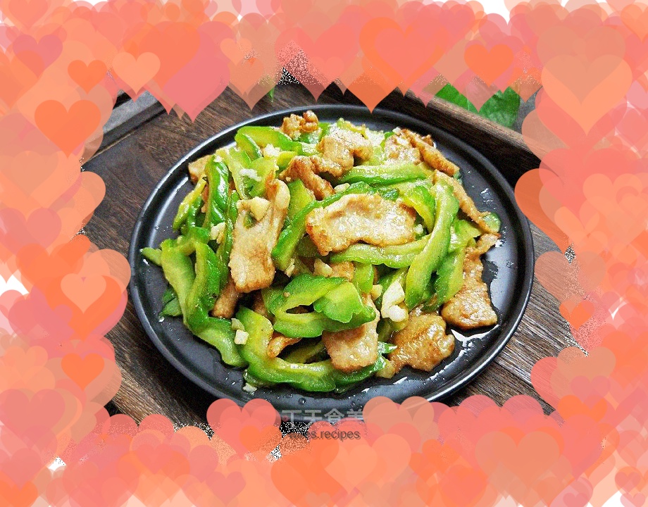 Stir-fried bitter gourd with pork belly