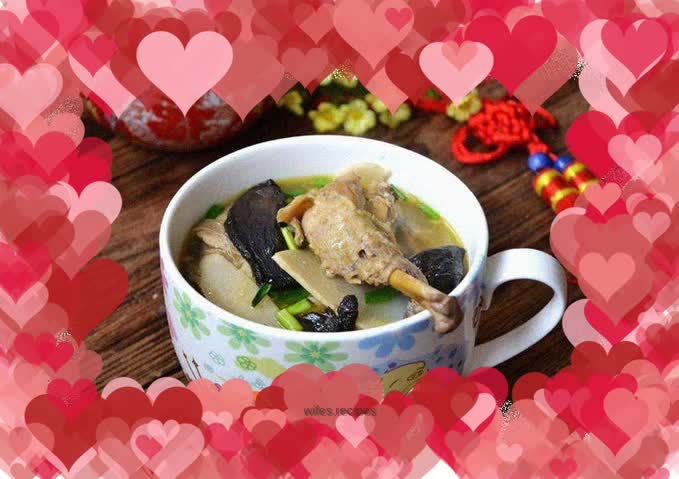 Braised hen with porcini mushrooms and winter bamboo shoots