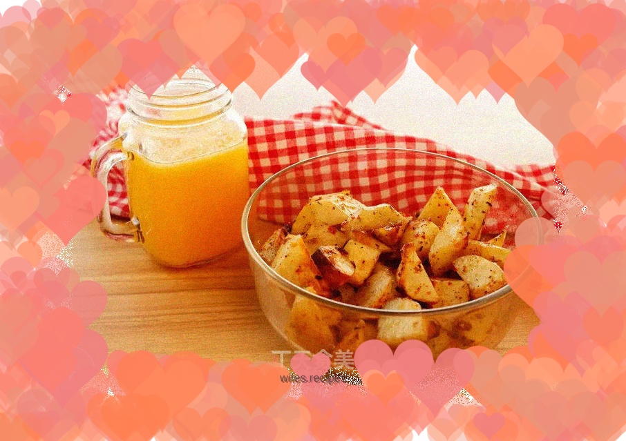 Olive oil roasted potato wedges cast iron pan version