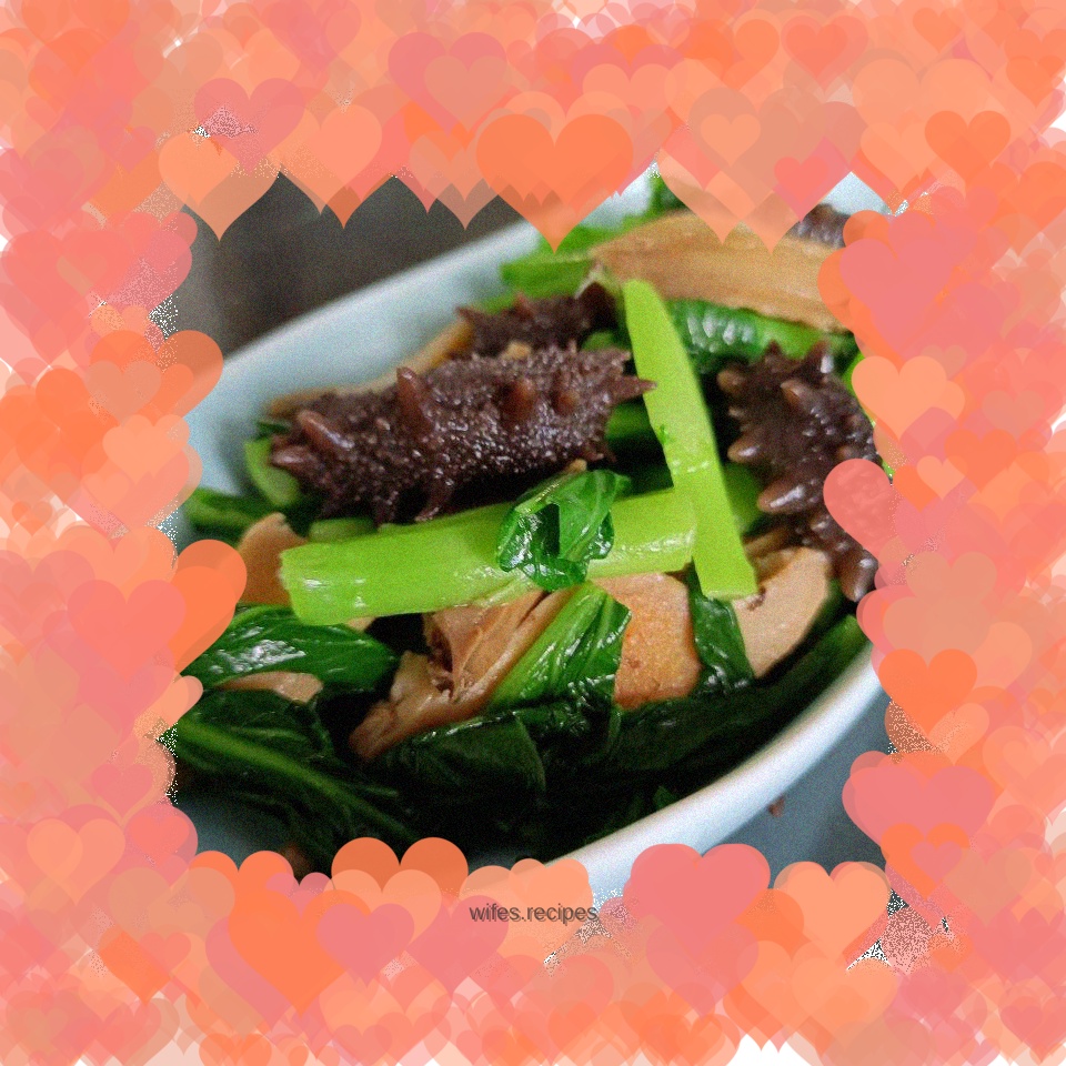 Abalone and sea cucumber mixed with vegetable core