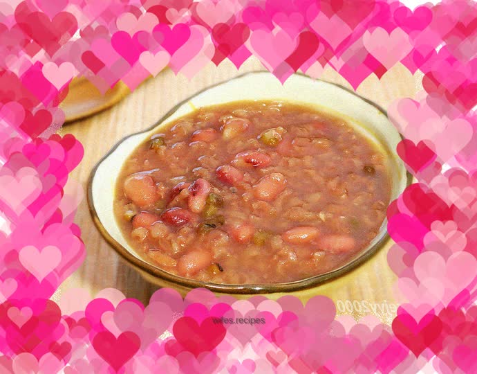 Red bean and mung bean porridge