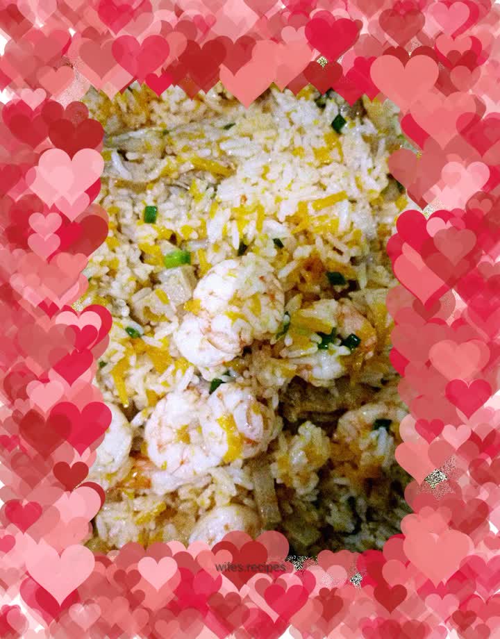 Meat Patty and Shrimp Fried Rice