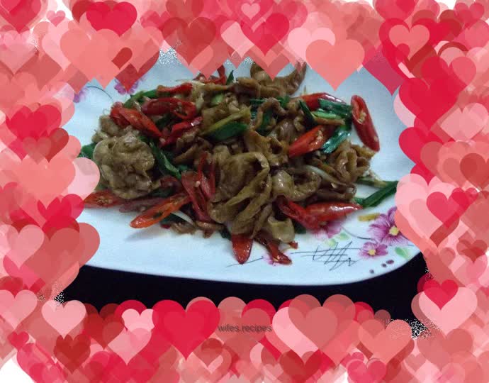 Stir-fried pork sausage