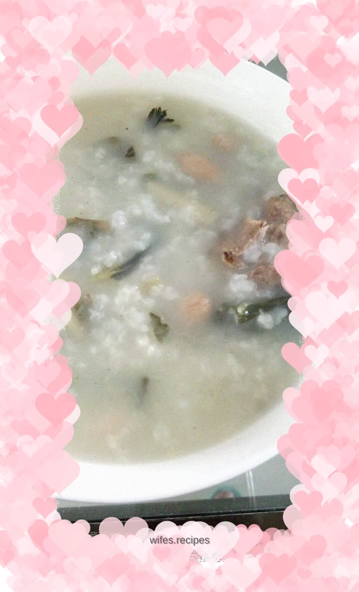 Salty bone porridge