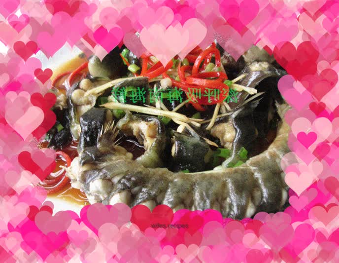 Steamed wild conger eel