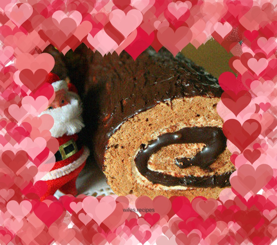 Christmas tree stump cake roll