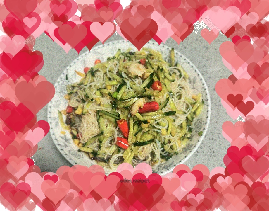 Cold cucumber vermicelli