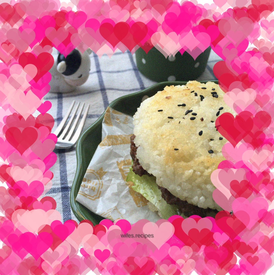 Beef rice burger