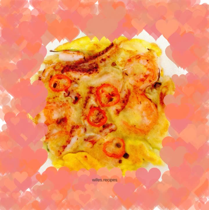 Korean seafood scallion pancake