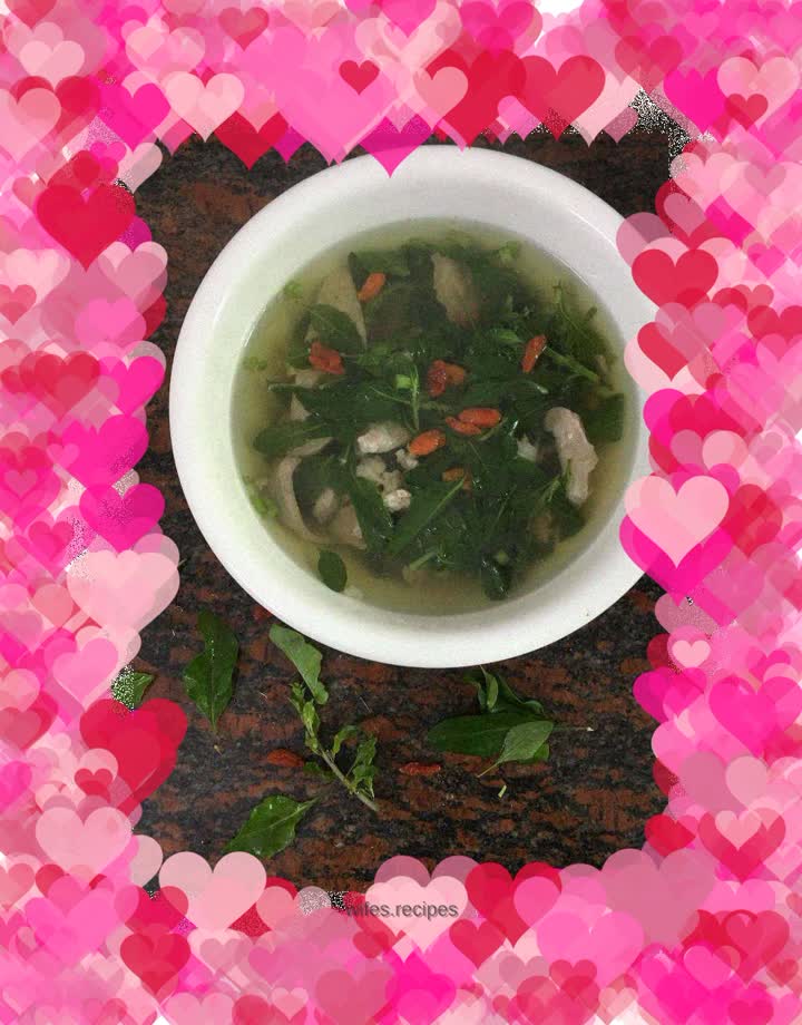 Pork liver and wolfberry vegetable soup