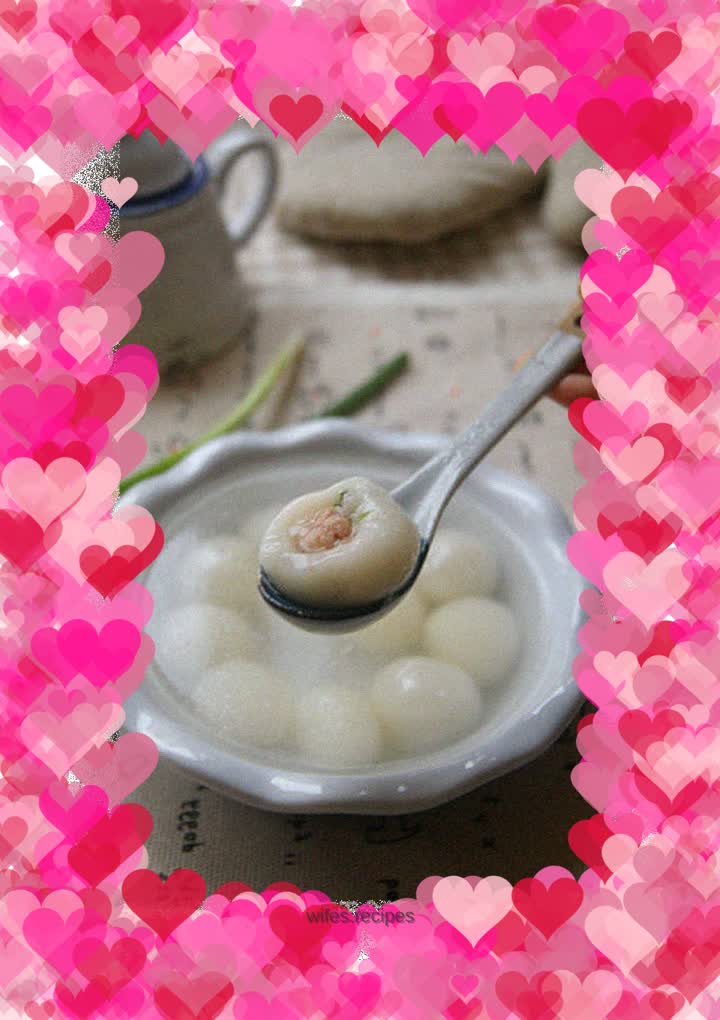 Fresh meat glutinous rice balls