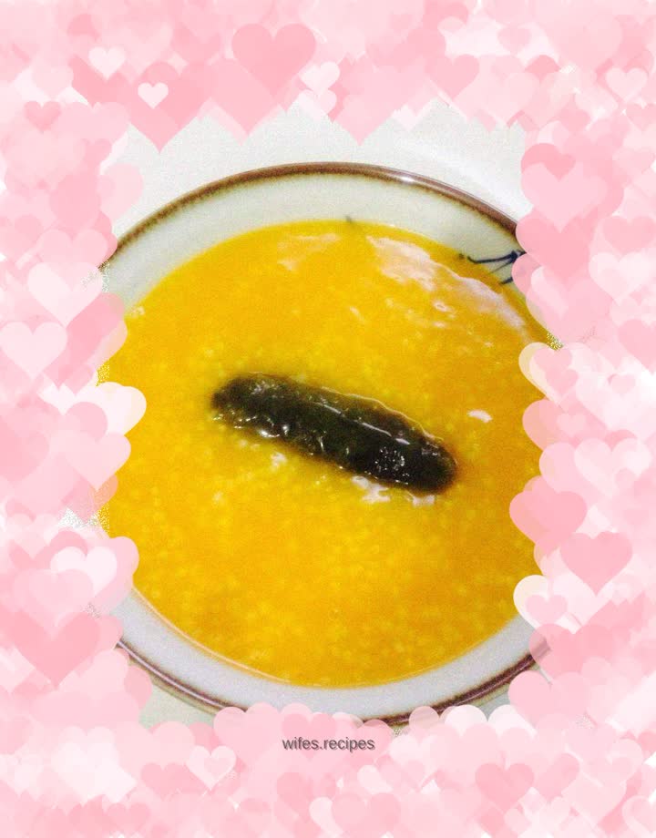 Sea cucumber and millet porridge