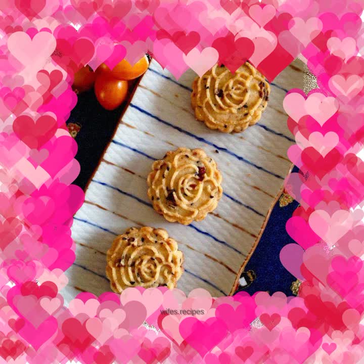 Raisin sesame peach cake