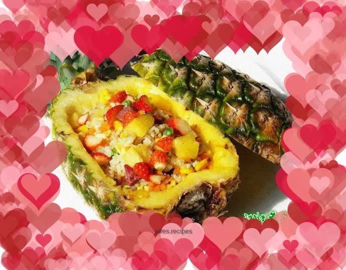 Exotic style——Strawberry and pineapple fried rice