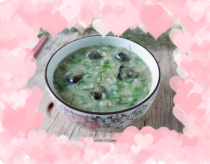 Fennel and preserved egg porridge