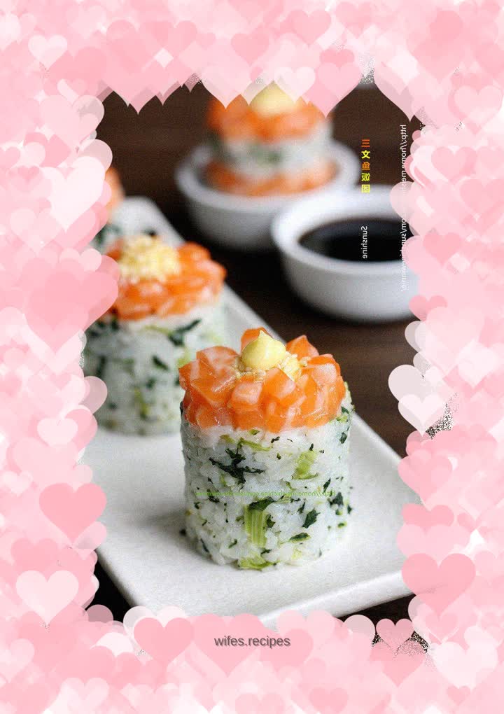 Delicious and tempting-----salmon rice balls