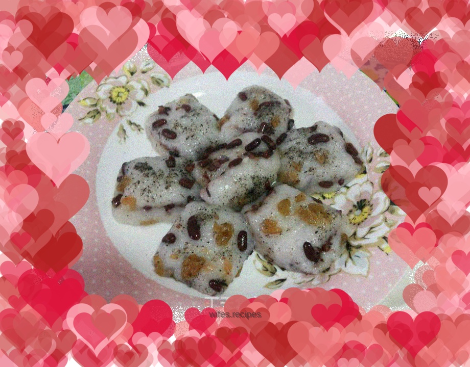 Red bean glutinous rice cake