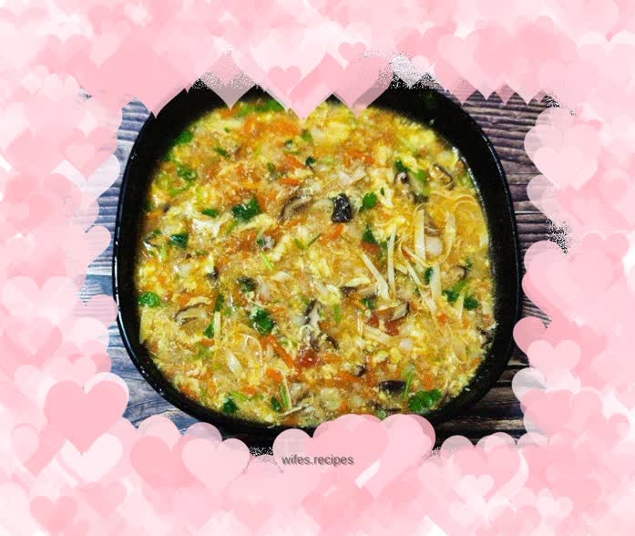 Yam soup and mushroom soup