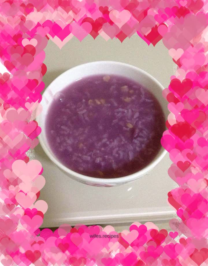 Purple sweet potato oatmeal