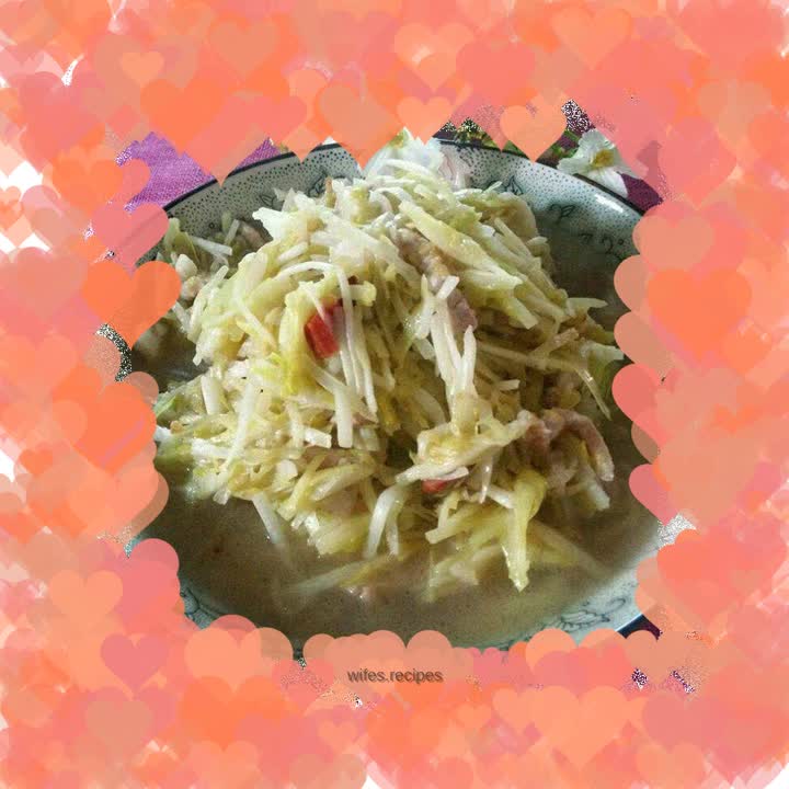 Stir-fried pork with garlic