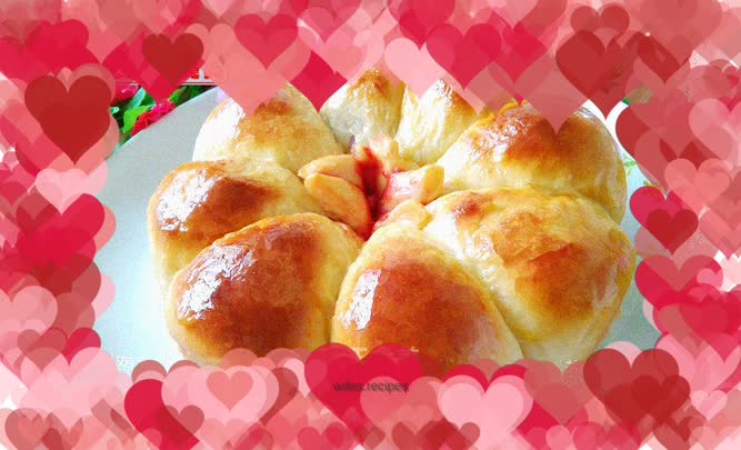 Flower Purple Sweet Potato Bread