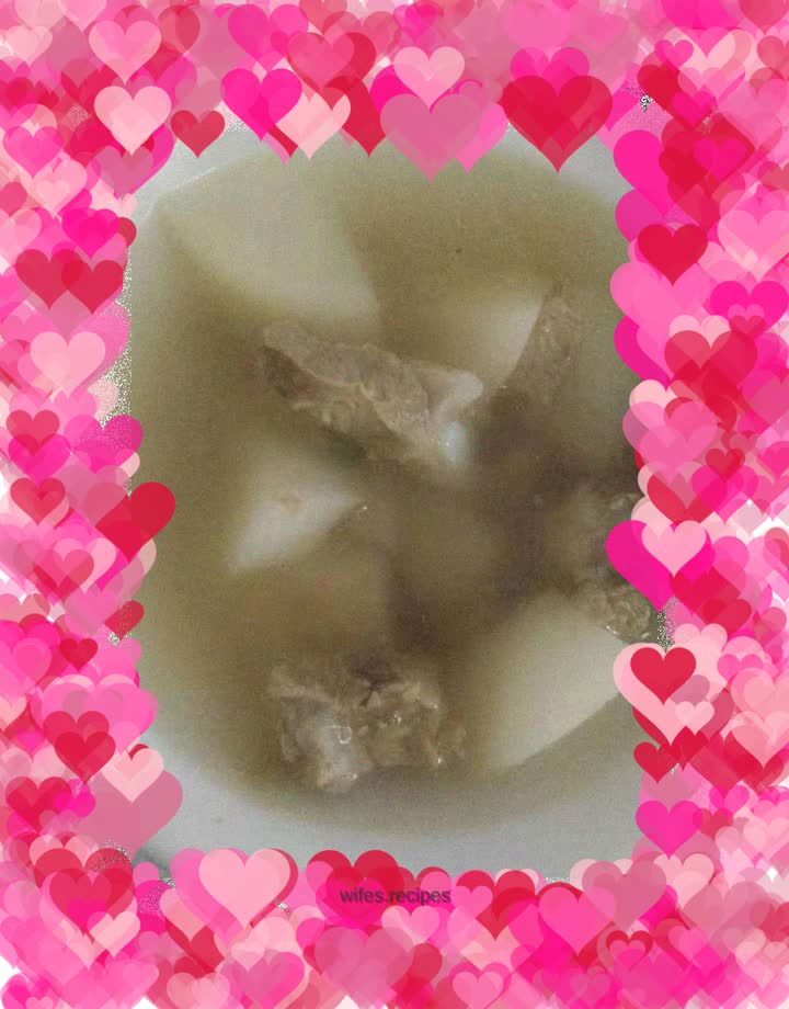Radish pork ribs soup