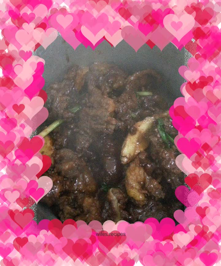Pressure cooker version of braised beef