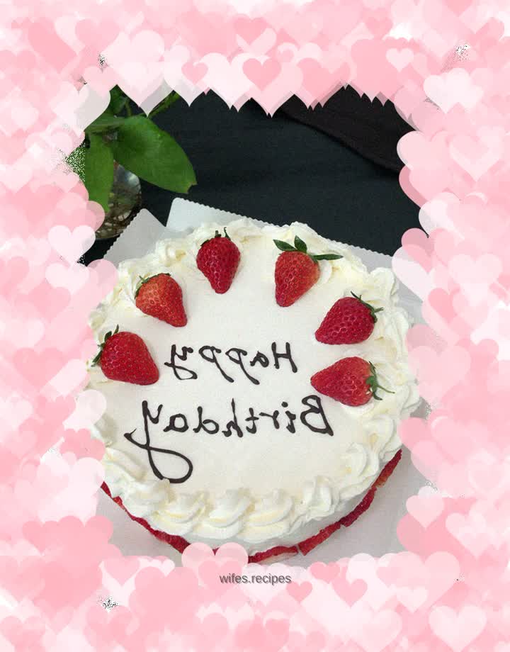 Strawberry original birthday cake