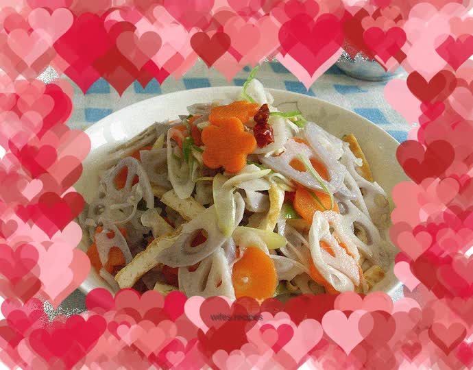 Stir-fried lotus root slices
