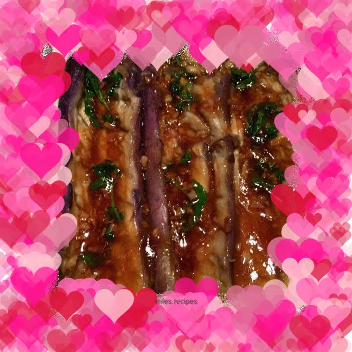 "New eggplant recipe - garlic flavor"!