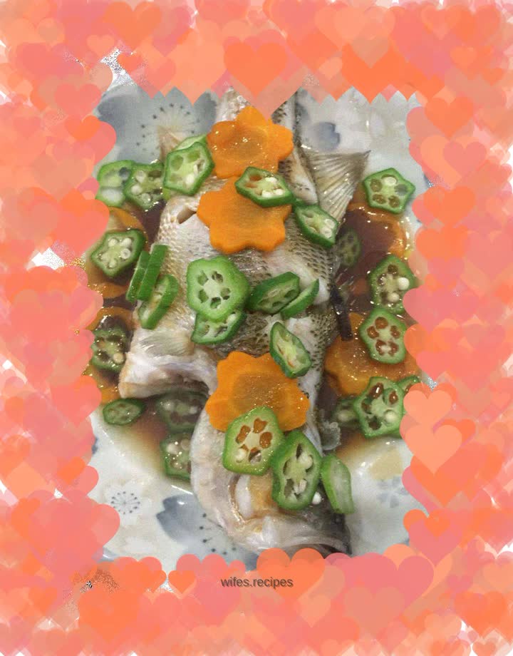 Steamed seabass with vegetables